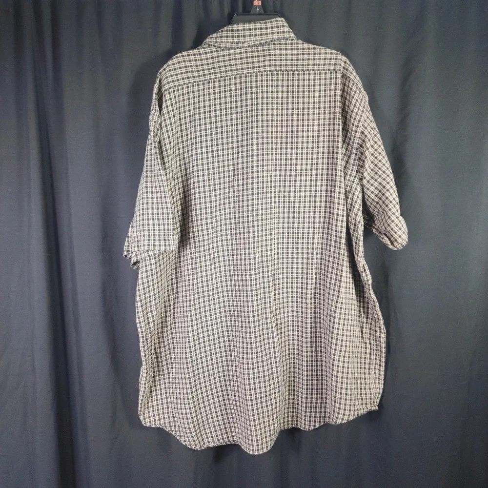 Ralph Lauren Blake Men Plaid Short Sleeve Button Down Shirt XL Cotton breathable